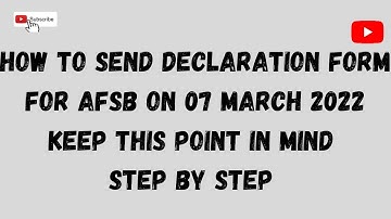How to fill & send declaration form on email|Afsb Dehradun my experience#afcat#afsb#ssb#ssbinterview