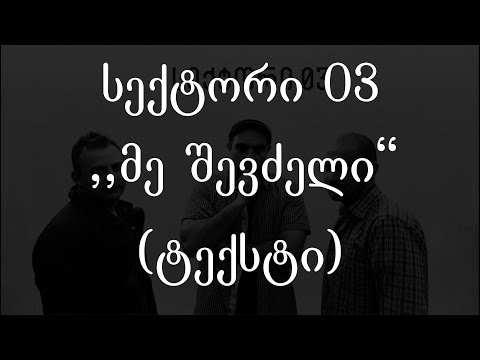 სექტორი 03  - მე შევძელი  (ტექსტი) (Geo Rap)