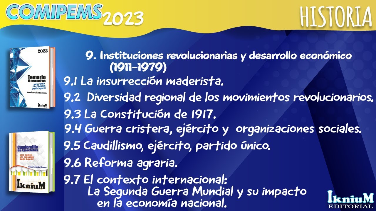 Insurrección maderista, movimientos revolucionarios, Constitución de 1917, Guerra  cristera - YouTube