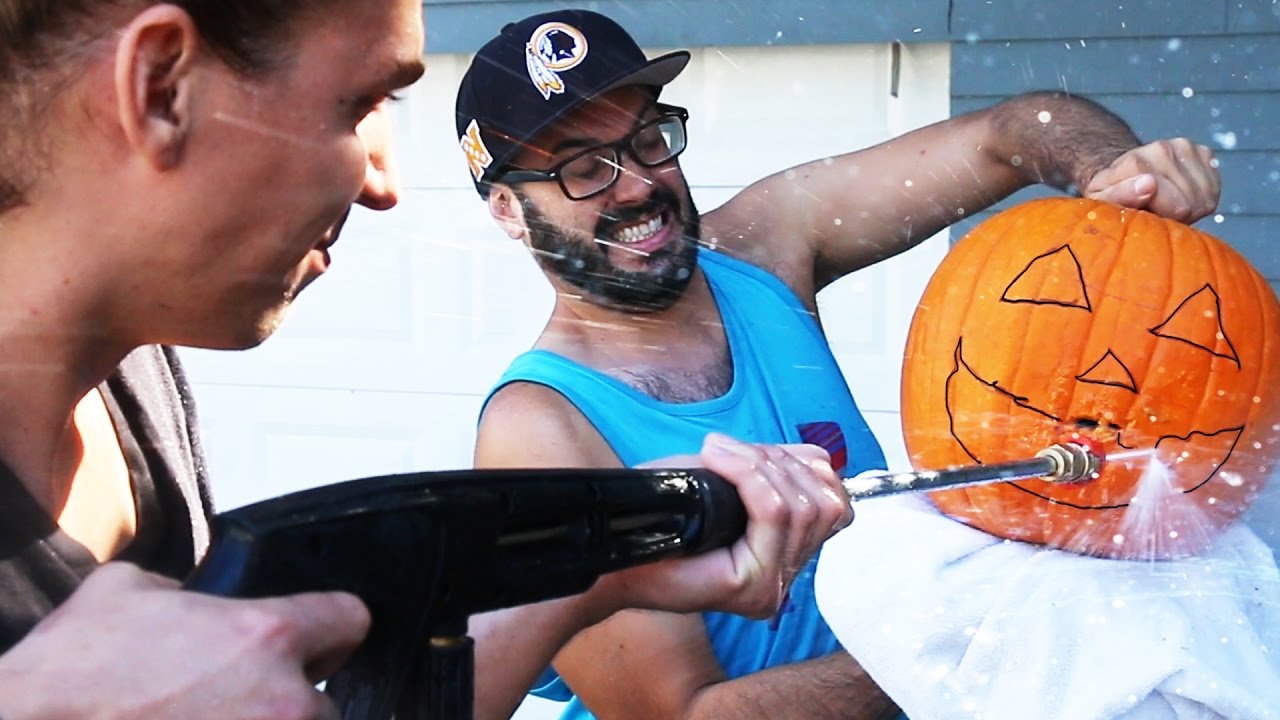 Pressure Washer Pumpkin Carving!