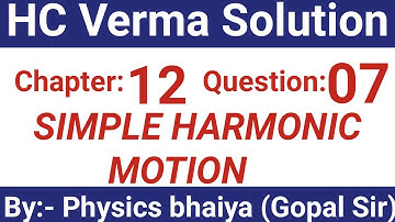H.C. Verma Solutions - Simple Harmonic Motion - Chapter 12 , Question 7