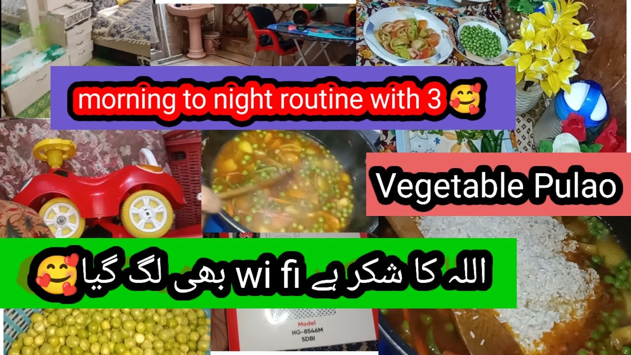 Mix vegatble pulao!🥗 finally wifi Divice  bhi lagi Divice#food#recipes #cooking# vegetables#daily 