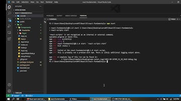 npm start error