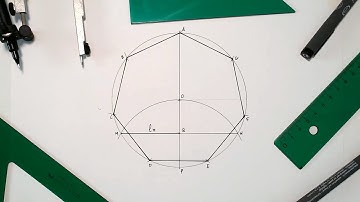 How to draw a regular heptagon inscribed in a given circle 📏✋📐