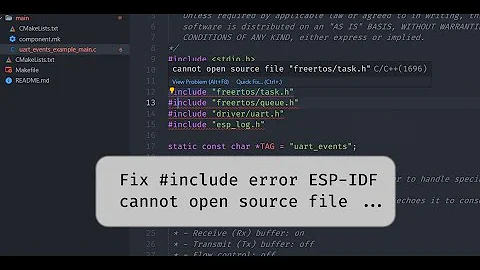 ESP32-IDF: Fix #include error in VS Code vs ESP-IDF file || Sửa lỗi #include các file trong VS Code