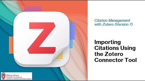 Zotero 7 Video 5 Importing citations using the Zotero connector tool