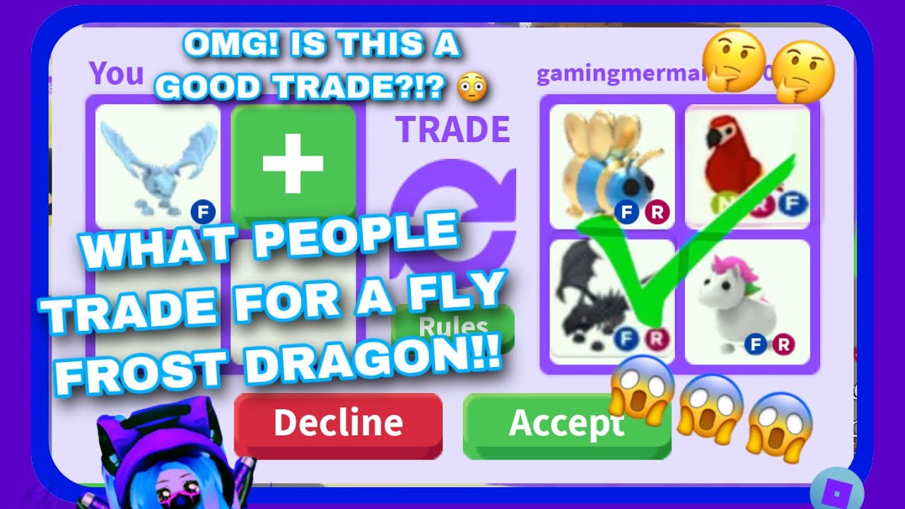 What People Trade For A Fly Frost Dragon Adopt Me Roblox - i can t wait omg roblox adoptme robloxadoptme adoptm