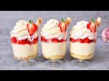 Strawberry and coconut dessert cups recipe  no bake dessert very easy and yummy