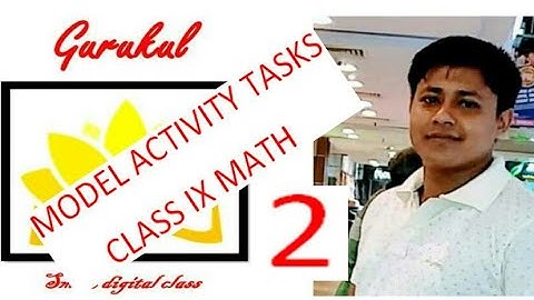 WBBSE CLASS  9 MATH || MODEL ACTIVITY TASKS 2