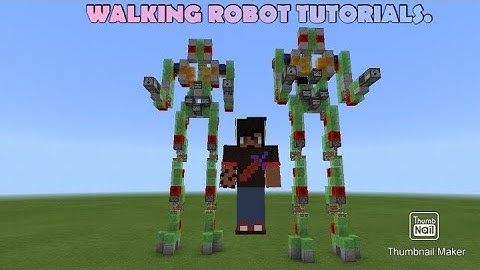 SLIME MACHINE WALKING ROBOT TUTORIAL. MINECRAFT POCKET EDITION