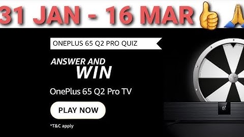 Win ONEPLUS|Amazon ONEPLUS 65 Q2 Pro QUIZ ANSWERS| Amazon QUIZ answers TODAY|AMAZON QUIZ TODAY