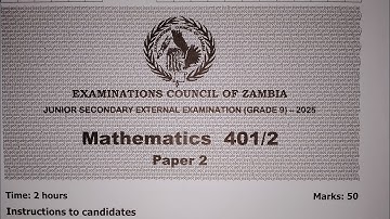 2025 Math Grade 9 P2 (Full Paper) External