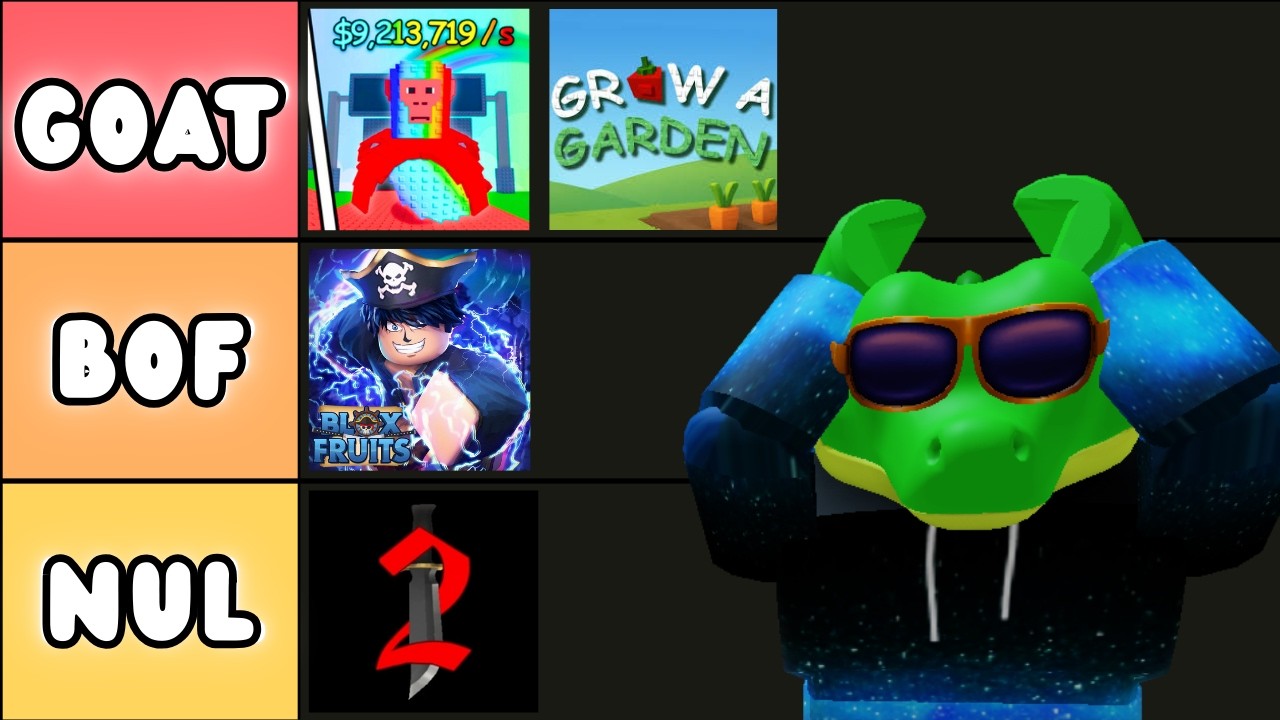 J'AI CLASSÉ LES JEUX ROBLOX DU MEILLEUR AU PIRE 🤩 (TIER LIST)
