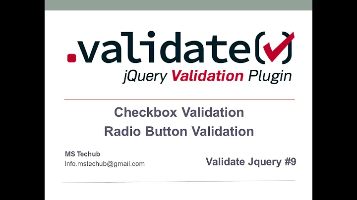 PART #9: RADIO BUTTON AND CHECKBOX VALIDATION USING JQUERY