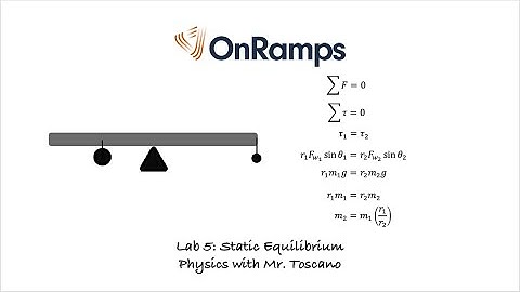Static Equilibrium: Finding the mass of a meter stick