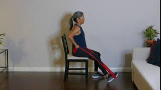 Resistance Band Leg Exercises While Sitting : Fitness Techniques 