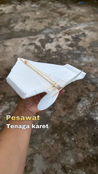 diy kreatif pesawat styrofoam bertenaga karet #diy #toys #creative #mainan #tutorial #ideas