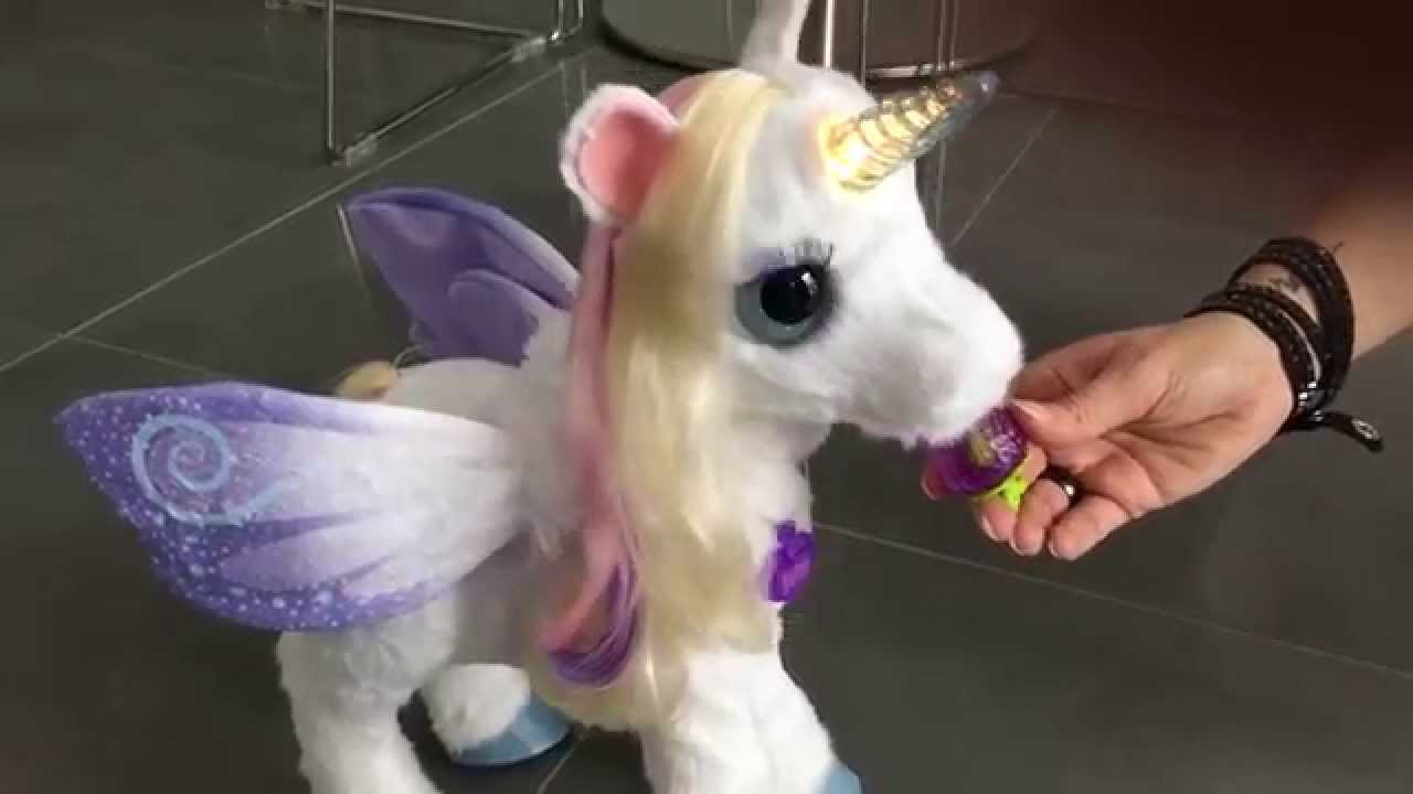 peluche licorne interactive