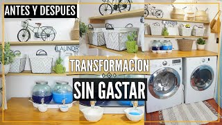 ESTO ! COMO UNA LAVANDERIA Pequeña ORGANIZADA Y LINDA DECORADA Reciclando sin Gastar - YouTube