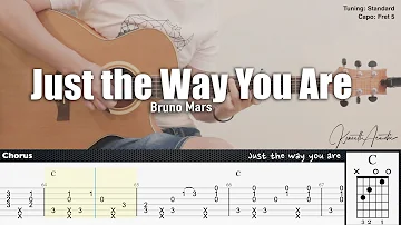 Just the Way You Are - Bruno Mars | Fingerstyle Guitar | TAB + Chords + Lyrics