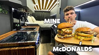 Stealth Camp Overnight In A McDonald's Parking Lot | Upgraded Big Mac