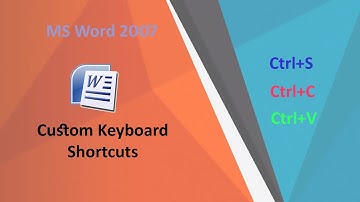 How to create custom keyboard shortcut in MS Word 2007.