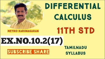 11th Std Maths Ex.10.2(17) Find derivatives of the Function y= (x^2+5) log (1+x) e^-3x