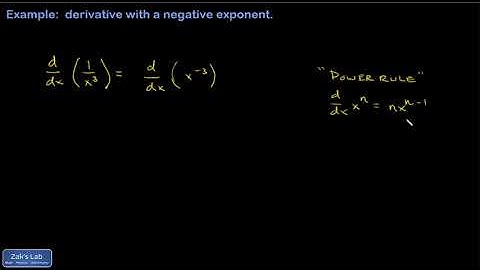 Derivative using the power rule, 1/x^3.
