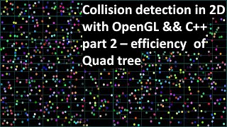Collision detection in 2D with OpenGL && C++ part2 - Efficiency of Quad tree with 1000 particles