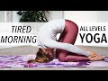 Gentle yoga for tired mornings  morning yoga for all levels  yogacandi