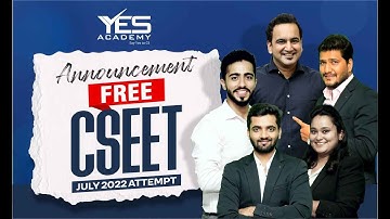 CSEET July 2022 FREE Online Classes | CSEET FREE LIVE Online Batch | Team YES