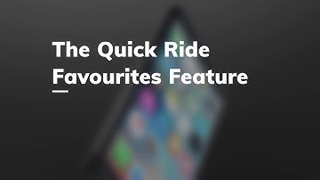 Learn how to use favourite feature - Quick Ride