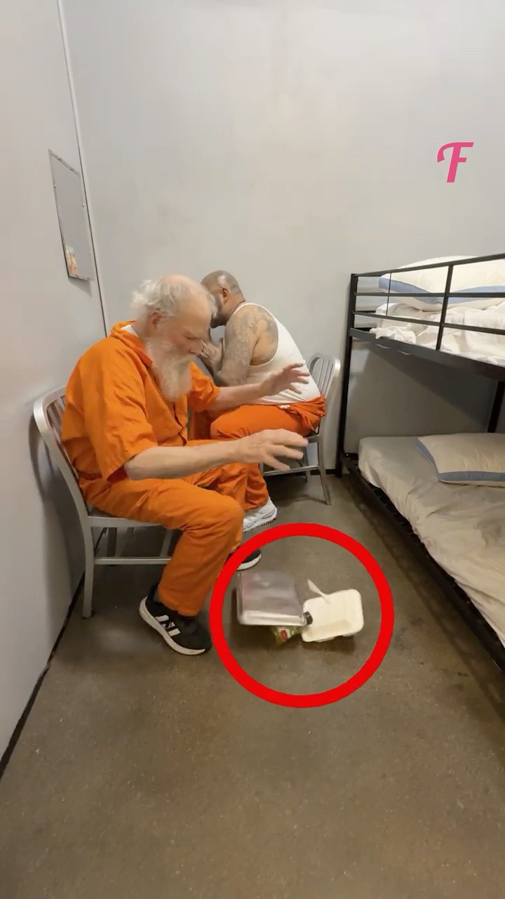 Heartwarming Moment as a Prisoner Helps His Ailing Elderly Cellmate! #shorts