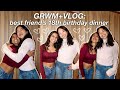 GRWM+VLOG: best friend&#39;s 18th birthday dinner | Vlogmas Day 17