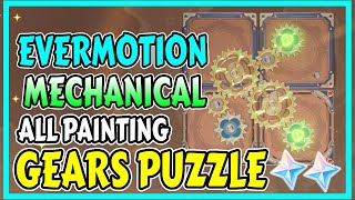 Evermotion Mechanical Invoker Painting ALL GEARS PUZZLE Event [Genshin Impact]