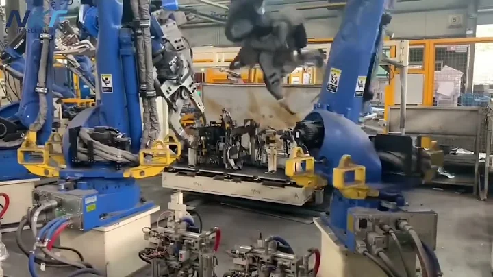 Yaskawa Robot Automated Spot Welding Case Demonstration, with Our Single AxisPositioner and Fixture.