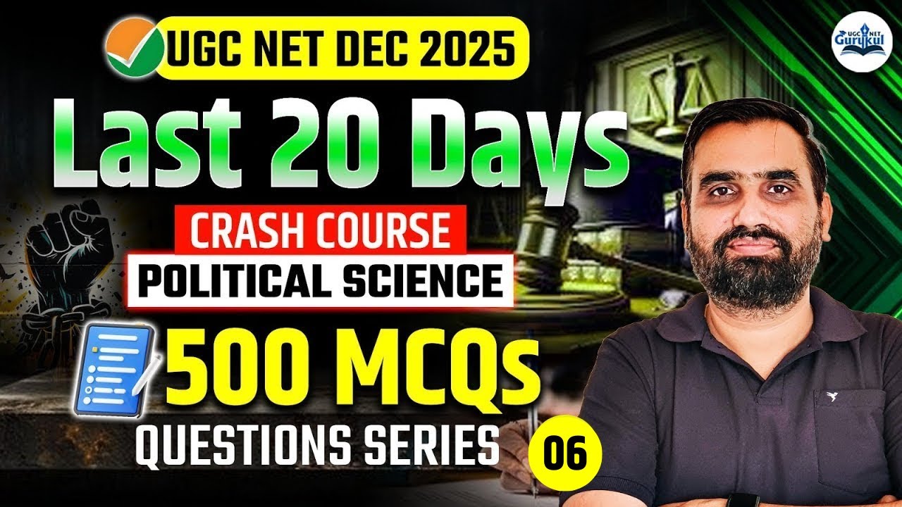 UGC NET Political Science Top 500 MCQs | UGC NET Dec 2025 Political ...