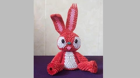 How to make 3D Origami Bunny tutorial Part1#diy #papercraft #origami #handmade