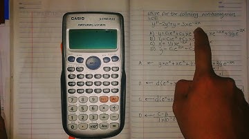 NON-HOMOGENOUS LINEAR DIFFERENTIAL EQUATION Quiz CALCULATOR TECHNIQUE