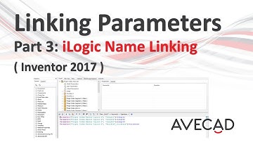 Linking Parameters Part 3 iLogic Name Linking in Inventor - Avecad