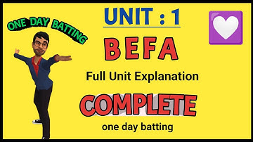 BEFA UNIT 1|| Complete Explanation | R18 JNTUH |