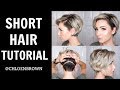 SHORT HAIR TUTORIAL || WET TO DRY STYLING