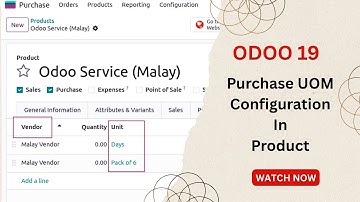 Odoo 19 - No Purchase UOM in Product | Revamped Purchase Unit Of Measure Configuration | Odoo19