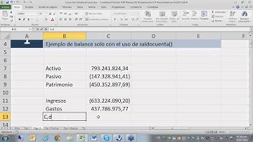 Software contable ContaPyme - ContaExcel Add In - Ejemplo - Función Saldo Cuenta