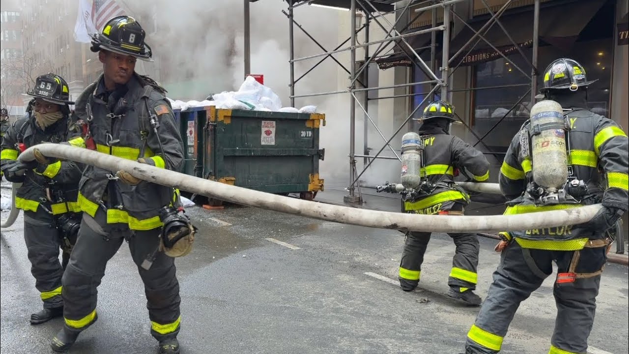 FDNY BOX 0826 ~ FDNY BATTLING A 10-77 HIGH RISE TRANSFORMER FIRE ON EAST 48TH STREET IN MANHATTAN NY