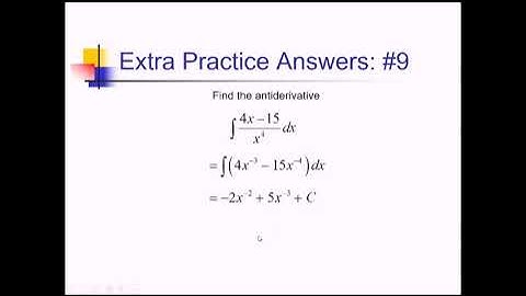 Antiderivatives Part 2: Problem Set #5