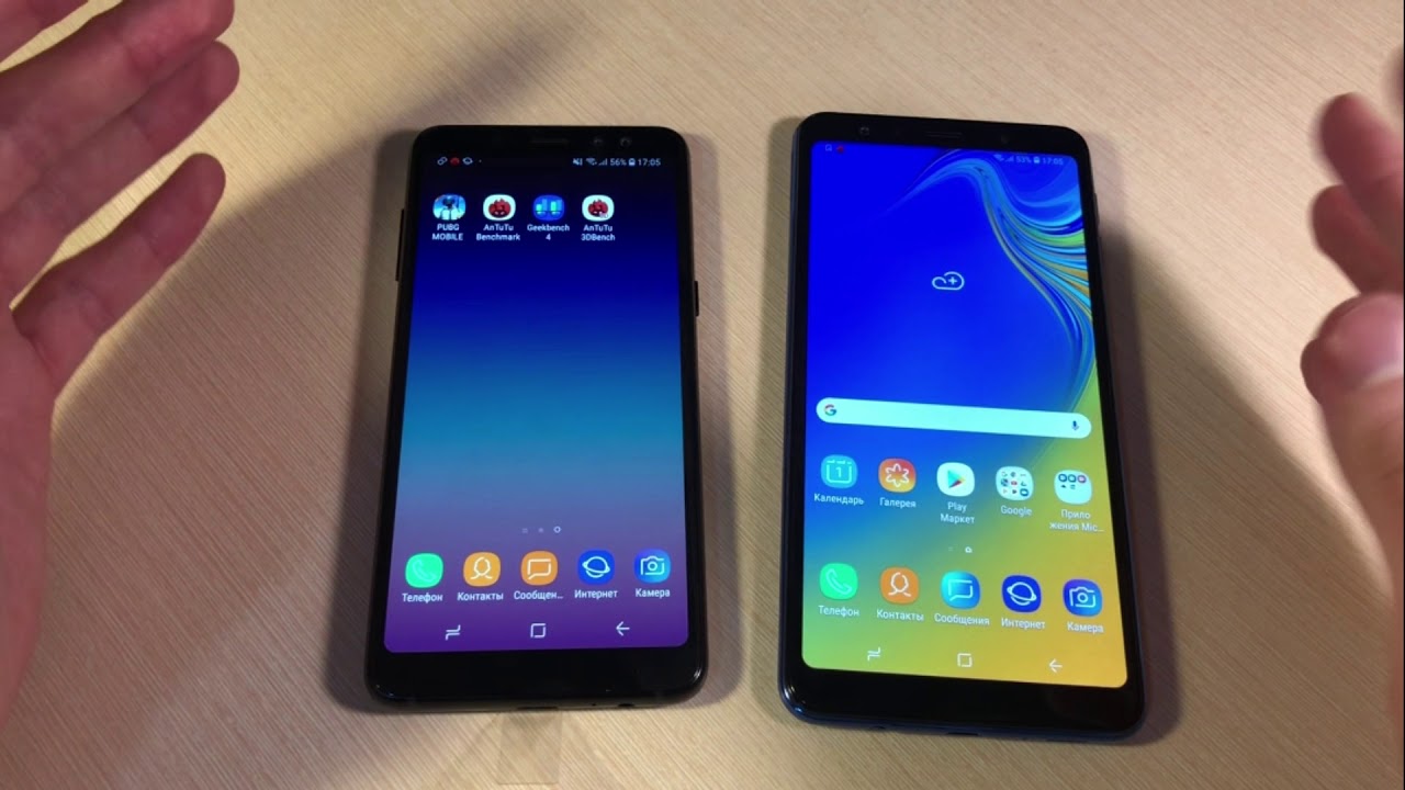 Samsung Galaxy A7 2018 vs Samsung Galaxy A8 2018  YouTube