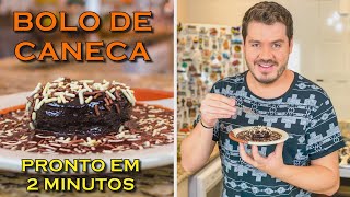MELHOR BOLO DE CANECA DE CHOCOLATE DO MUNDO FICA PRONTO EM 2 MINUTOS NO MICROONDAS | VPC NA COZINHA