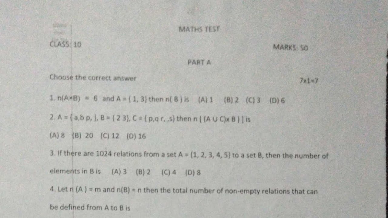 10th maths unit test question paper 2021 10th maths unit test 2021