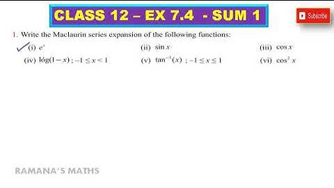 CLASS 12 - EX 7.4 - SUM 1(I)